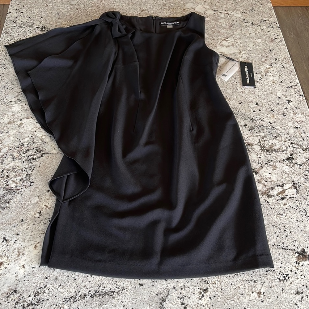 Karl Lagerfeld Women’s Asymmetrical Black Dress
